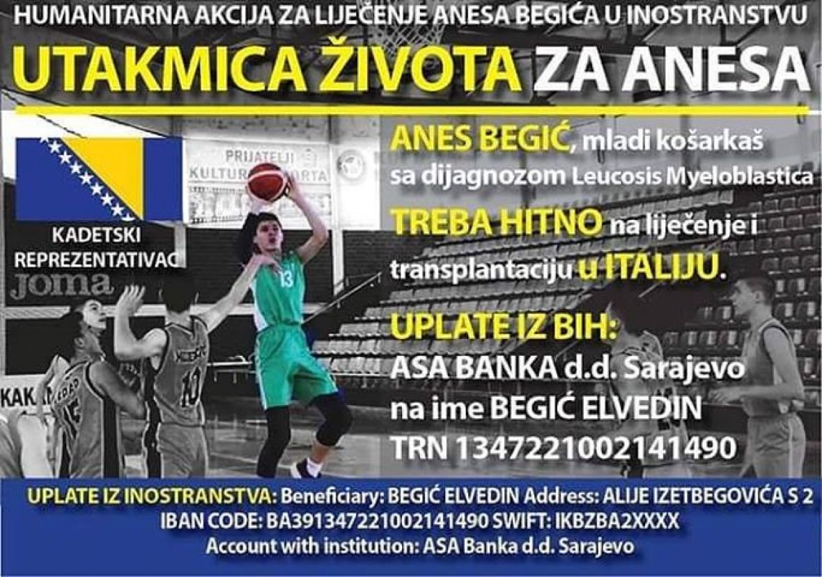 Humanost / FK Mladost se uključila u akciju prikupljanja novca za Anesa Begića