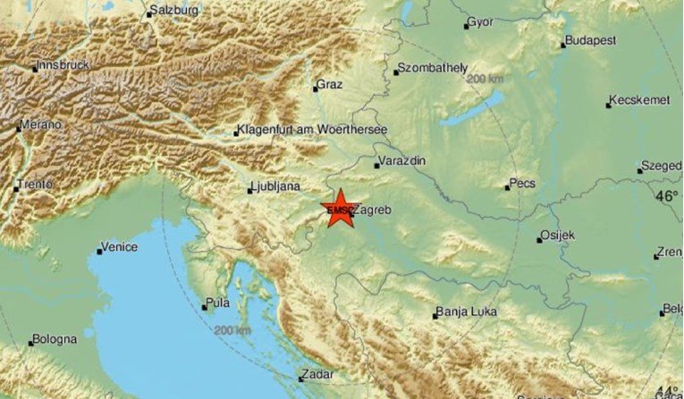 Novi potres zabilježen jutros u Zagrebu