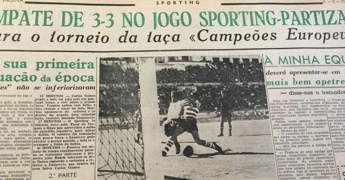 Na današnji dan prije 65 godina Sporting i Partizan odigrali su prvu utakmicu Lige prvaka
