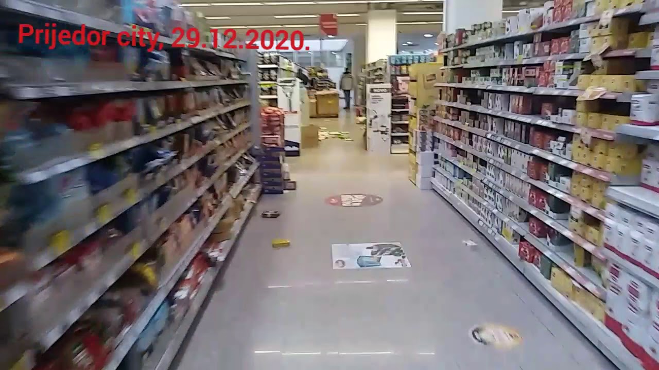 U supermarketu u Prijedoru padali artikli VIDEO
