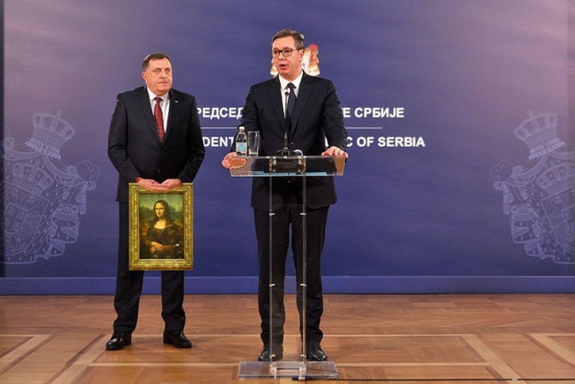 Dodik hit na društvenim mrežama: Ikonu kupio na autopijaci, a ovo je spremio Vučiću