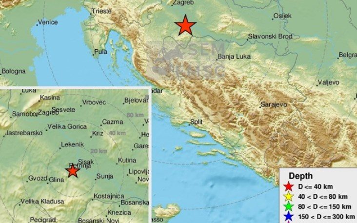 Još jedan jači zemljotres u Hrvatskoj