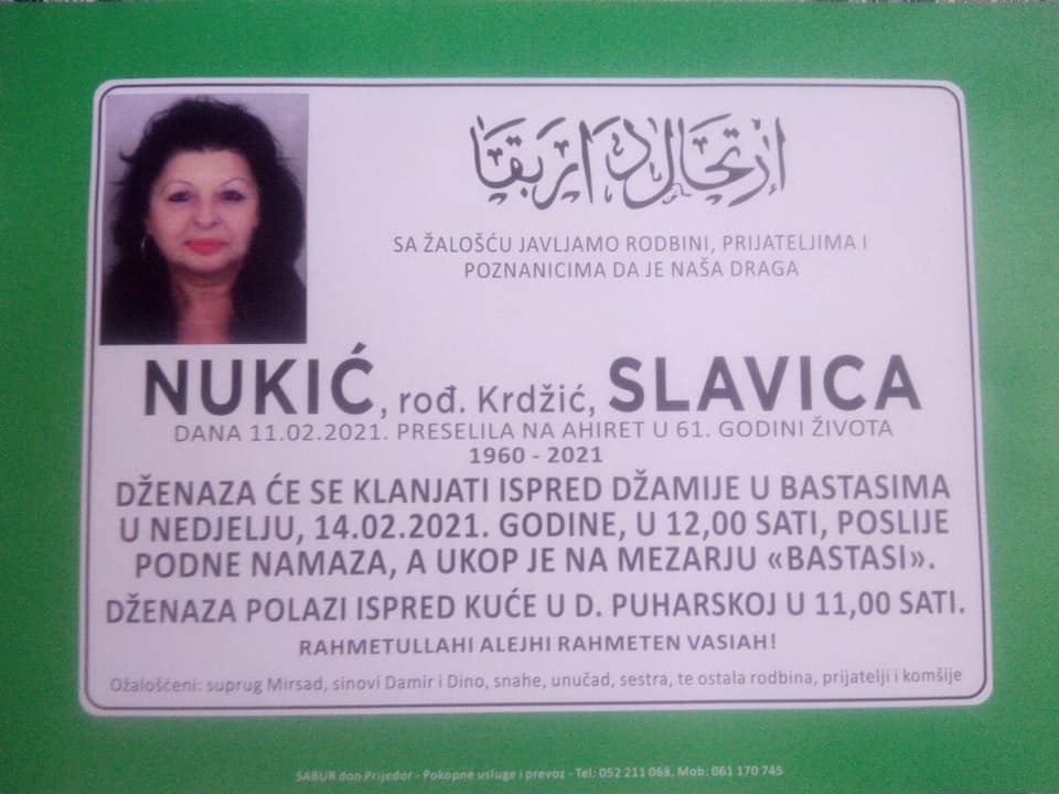 Nukić (rođ. Krdžić) Slavica