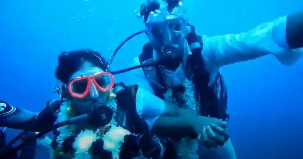 Par iz Indije se vjenčao pod vodom