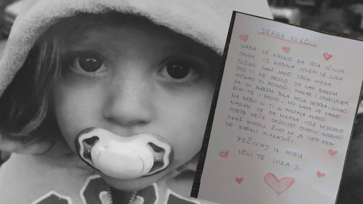 Dječak iz Zagreba napisao je dirljivo pismo umrloj curici: ‘Da si barem bila moja sestra…’