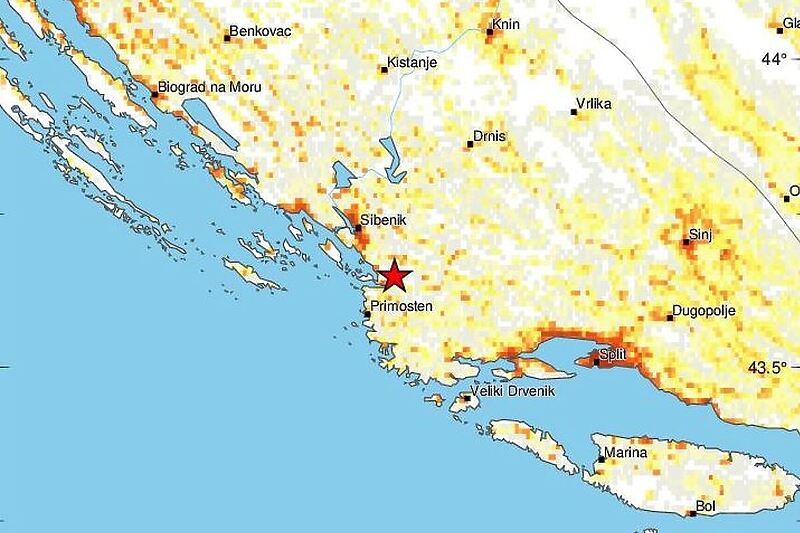 Snažan zemljotres jačine 4,7 stepeni po Richteru zatresao Dalmaciju
