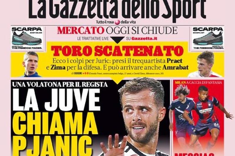 Pjanićev prelazak u Juventus glavna tema dana u Italiji