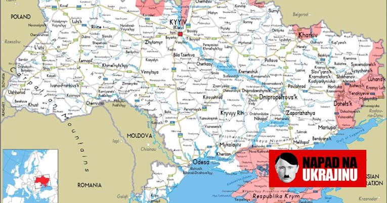 Ova karta pokazuje koliko je ukrajinskog teritorija Putin dosad osvojio￼