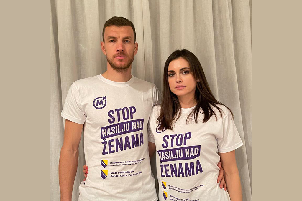 Edin Džeko sa suprugom Amrom podržao projekat “Stop nasilju nad ženama!”