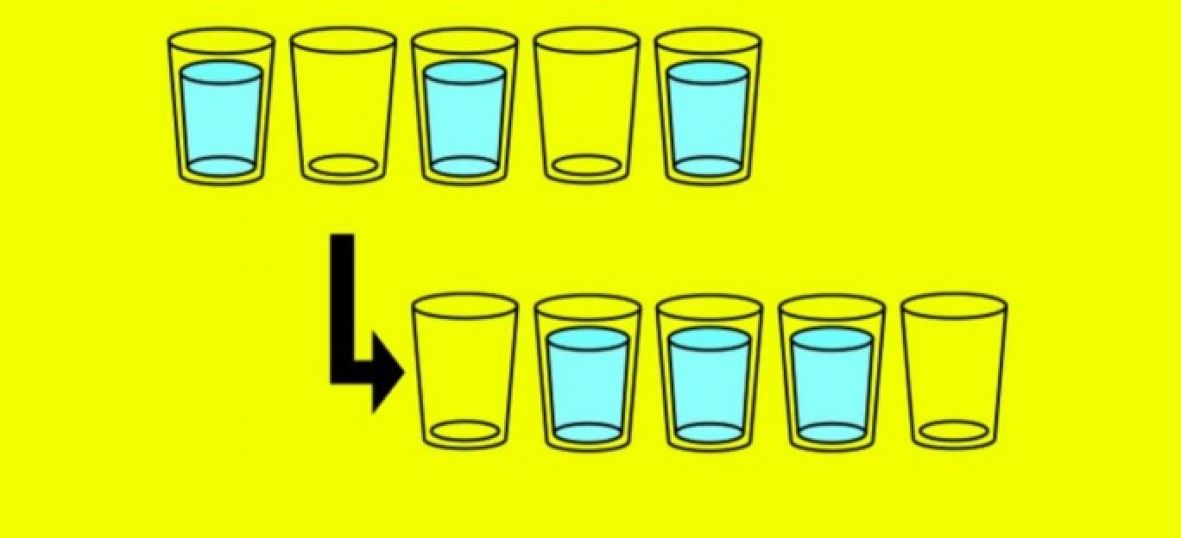 “Razgibajte mozak”: Pomjerite samo jednu čašu da red bude poput donjeg