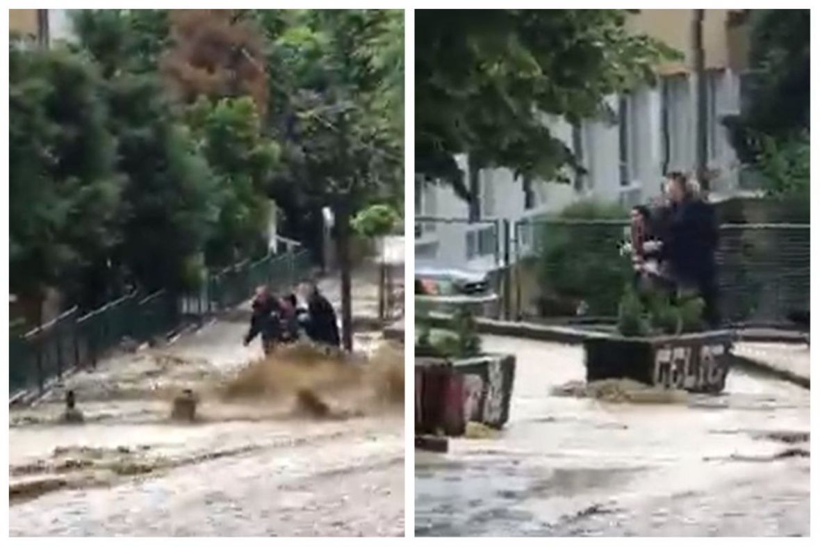 Pogledajte kako policajci pomažu građanima tokom poplave u bh. gradu