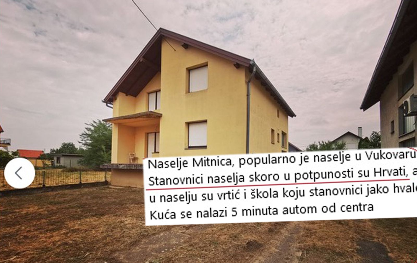 Bizaran oglas za kuću u Vukovaru: cijena je viša jer u kvartu žive samo Hrvati