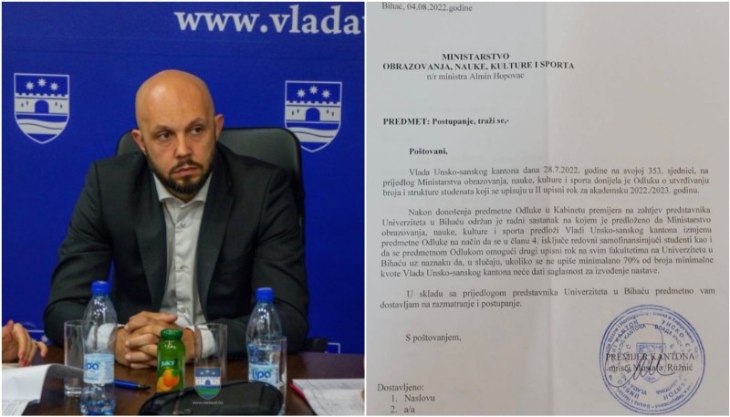 Ministar Hopovac zabranio drugi upisni rok