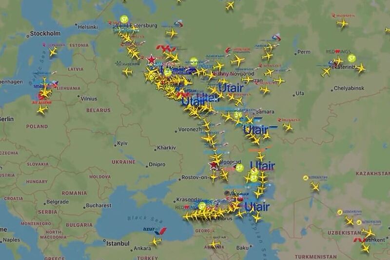 Putin naredio mobilizaciju, Rusi trčali na aerodrome: Pogledajte prikaz letova iz Moskve i St. Peterburga