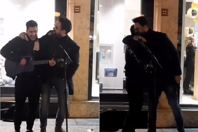 Petar Grašo prišao uličnom pjevaču, zagrlio ga i pridružio mu se u izvedbi svog velikog hita