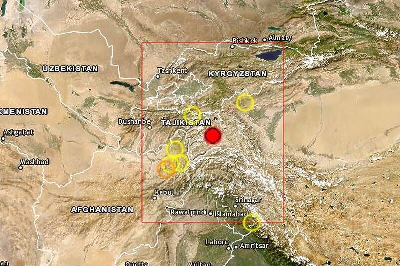 Snažan zemljotres uzdrmao i Tadžikistan blizu kineske granice