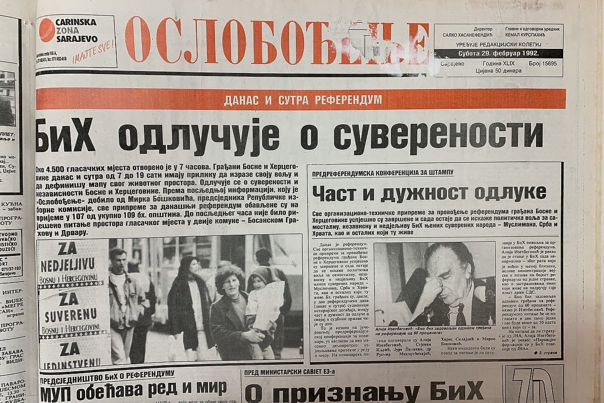 Kako su domaći i svjetski mediji izvještavali o referendumu za nezavisnost BiH 1992. godine
