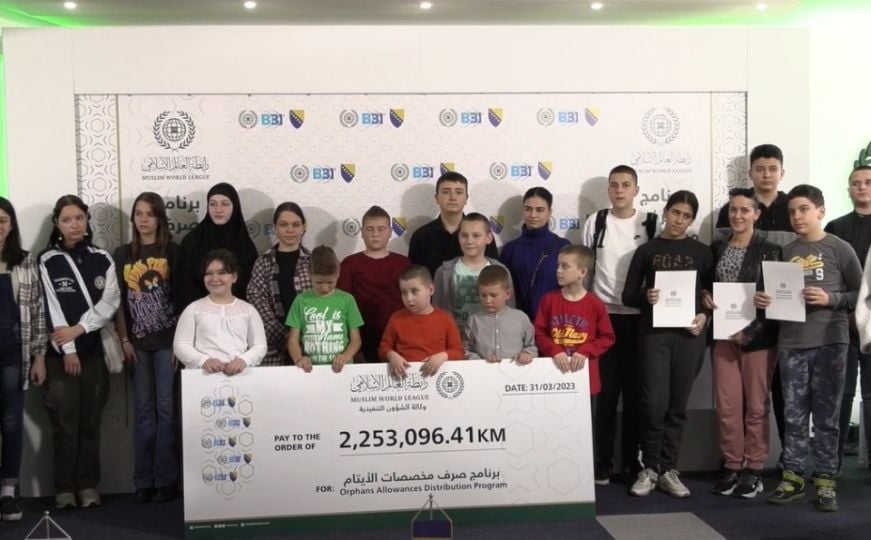 Liga muslimanskog svijeta dodijelila preko dva miliona KM novčane pomoći za jetime u BiH