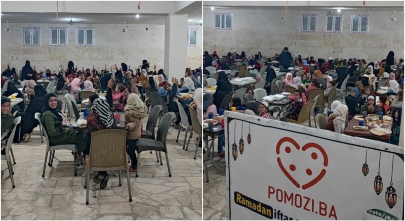 Ekipa Pomozi.ba svaku noć u ramazanu osigurava iftare za jetime u Siriji 