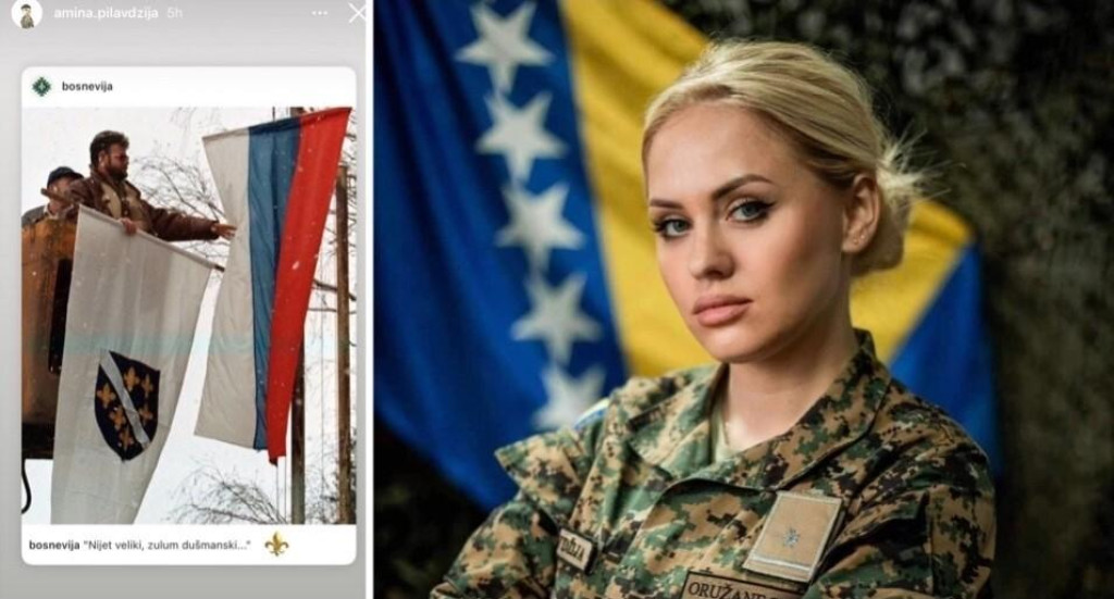 Potporučnica OS BiH “zapalila” medije iz RS i Srbije zbog zastave sa ljiljanima